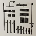 Modern Black Bathroom Faucets With Shower Heads Handheld Showers And Towel Bars