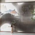New Chinese Partition Screen 3d model
