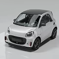 White Compact City Car With Black Roof And Modern Sleek Exterior Design For Urban Driving