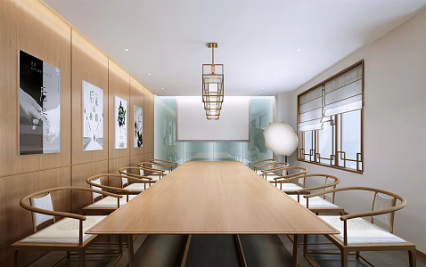 New Chinese Meeting Room 3d model
