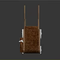 Classic Wooden Canopied Cart Design With Wheels And Solid Wooden Frame