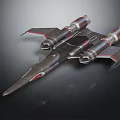 Futuristic Cosmic Spaceship For Interstellar Travel With Twin Engines And Sleek Metallic Design