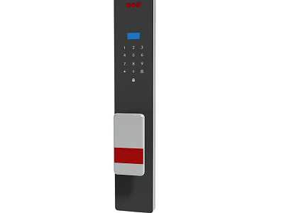Modern Smart Lock With Digital Keypad Fingerprint Scanner And Display Screen 3d model
