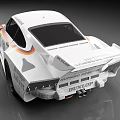 White Porsche Race Car With Number 41 German Flag Stripes And Sponsor Logos