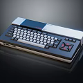 Vintage Commodore Computer Keyboard with Classic Design and Retro Gaming Keys 3d model