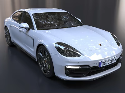 White Luxury Sports Sedan With Sleek Design Alloy Wheels And Modern Exterior 3d model