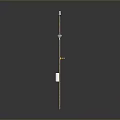 Outdoor Street Light Pole With Curved Lamp Arm And Electrical Box