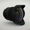 Professional Digital Camera Lens With Black Body Red Scale Markings And Wide Angle Design