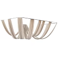 Elegant Modern Ceiling Drapery Design With Soft Beige Fabric And Draped Details