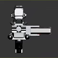 Long Range Futuristic Weapon With Modular Mechanical Components And Metallic Finish 3d model