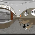 Yun Jiu Ye Pure Chicken Soup Vermicelli Restaurant Interior With Wooden Tables And Stools