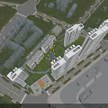 Aerial Planning of Urban Residential Area with High Rise Buildings and Green Spaces