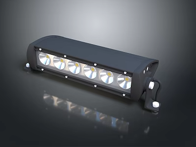 Slim Black LED Work Light With Multiple Bright Bulbs And Durable Housing 3d model