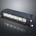 Slim Black LED Work Light With Multiple Bright Bulbs And Durable Housing 3d model