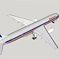 American Airlines Passenger Plane With AA Logo And Red White Blue Stripes In Flight