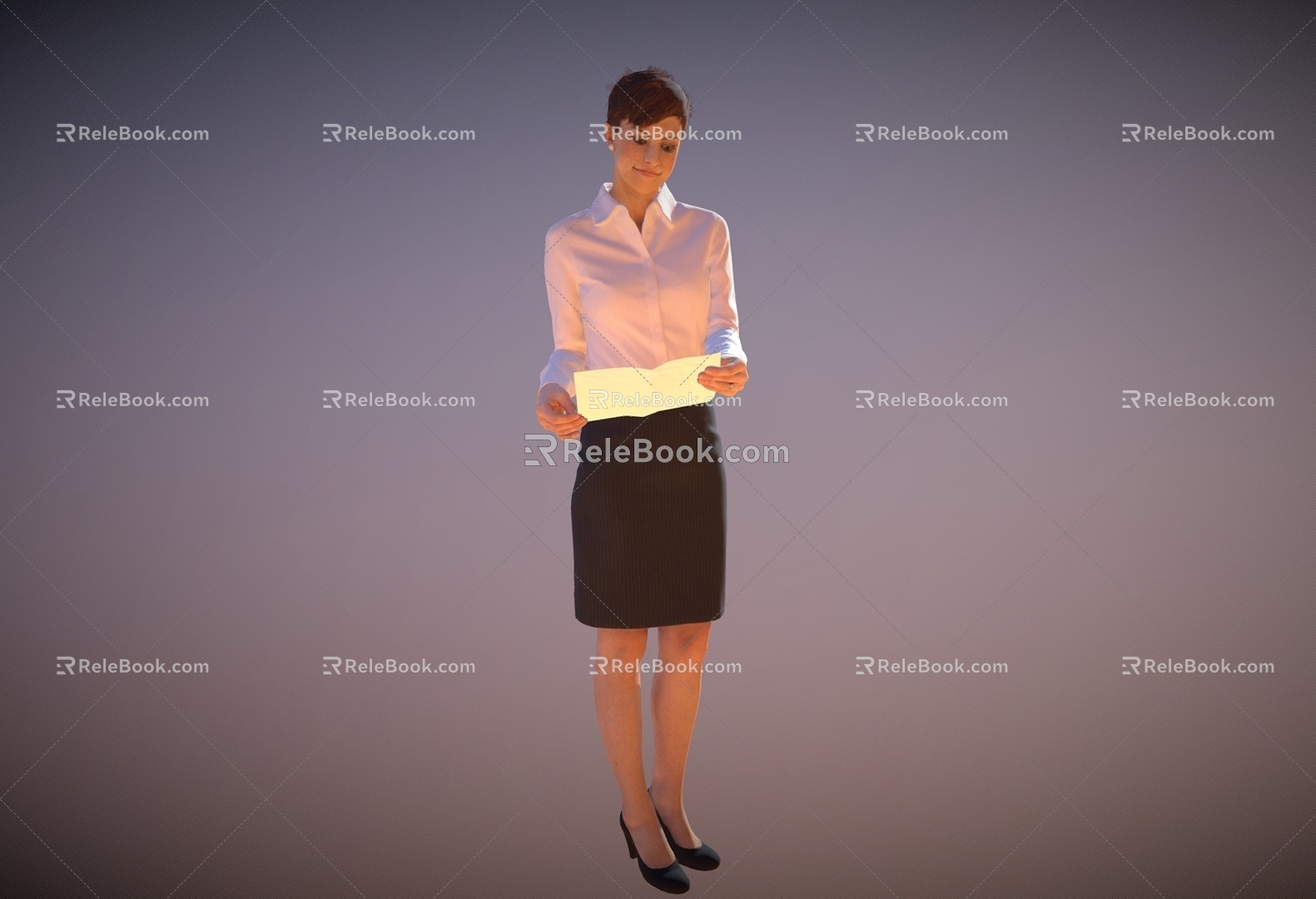 Business lady standing lady European and American white model