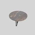 Modern Round Coffee Table With Wooden Glass Top Unique Grain And Black Metal Geometric Legs