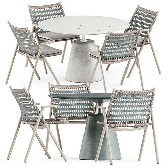 Modern outdoor tables and chairs 3d model