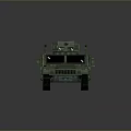 Military Tank Featuring Camouflage Color Scheme And Roof Mounted Weaponry On Armored Chassis