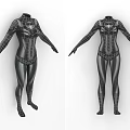 Black Spider Themed Bodysuit With Web Pattern And Full Body Sleek Design