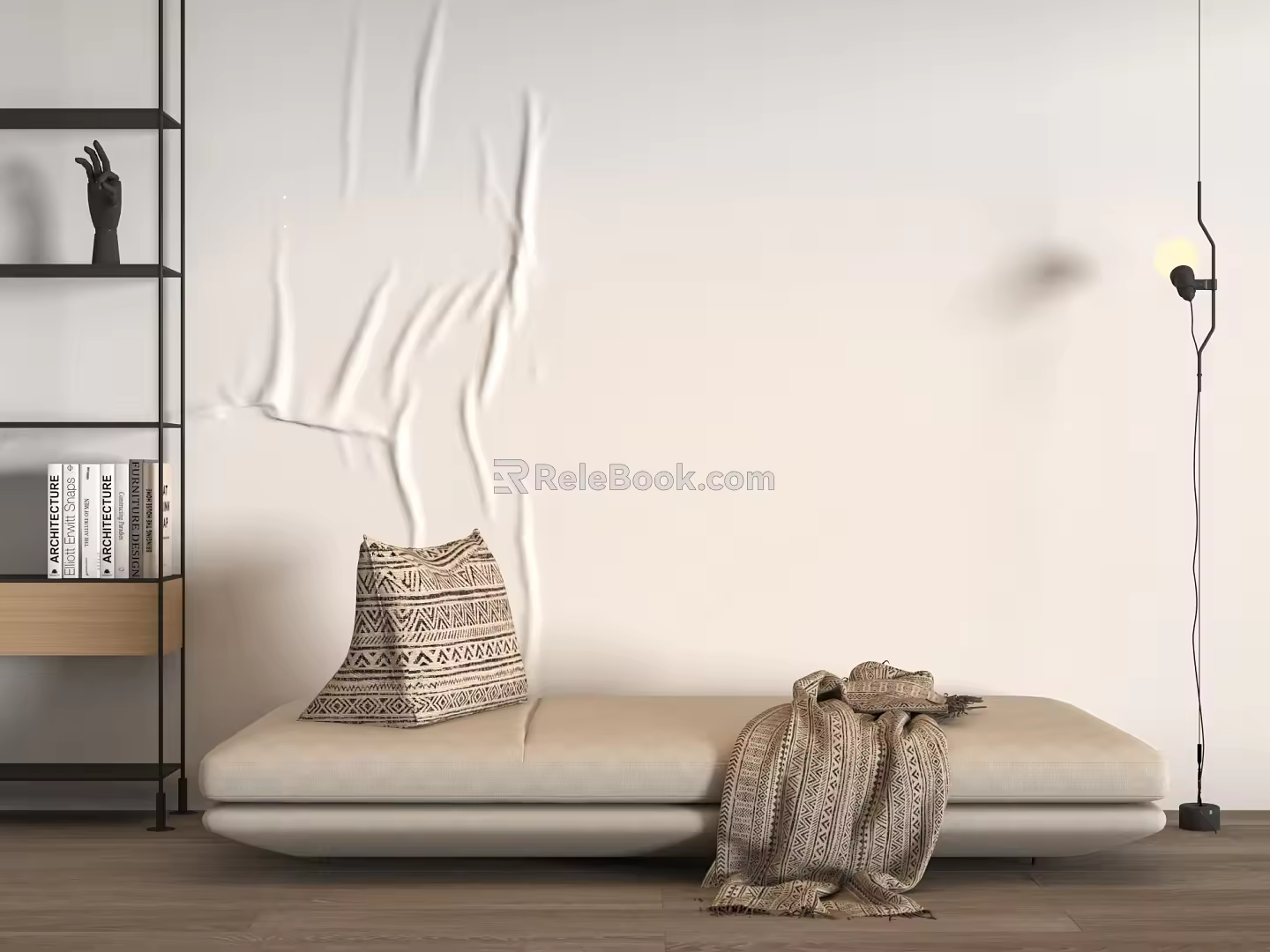 Modern chaise longue recliner multi-person sofa carpet sofa bed picture 3d model