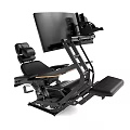 Modern Ergonomic Black Leather Recliner Chair With Adjustable Headrest Footrest And Armrests