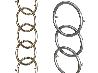 Modern Bathroom Cabinet Rack With Circular Metal Ring Design Two Colors 3d model