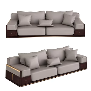 Three-seat sofa 3d model