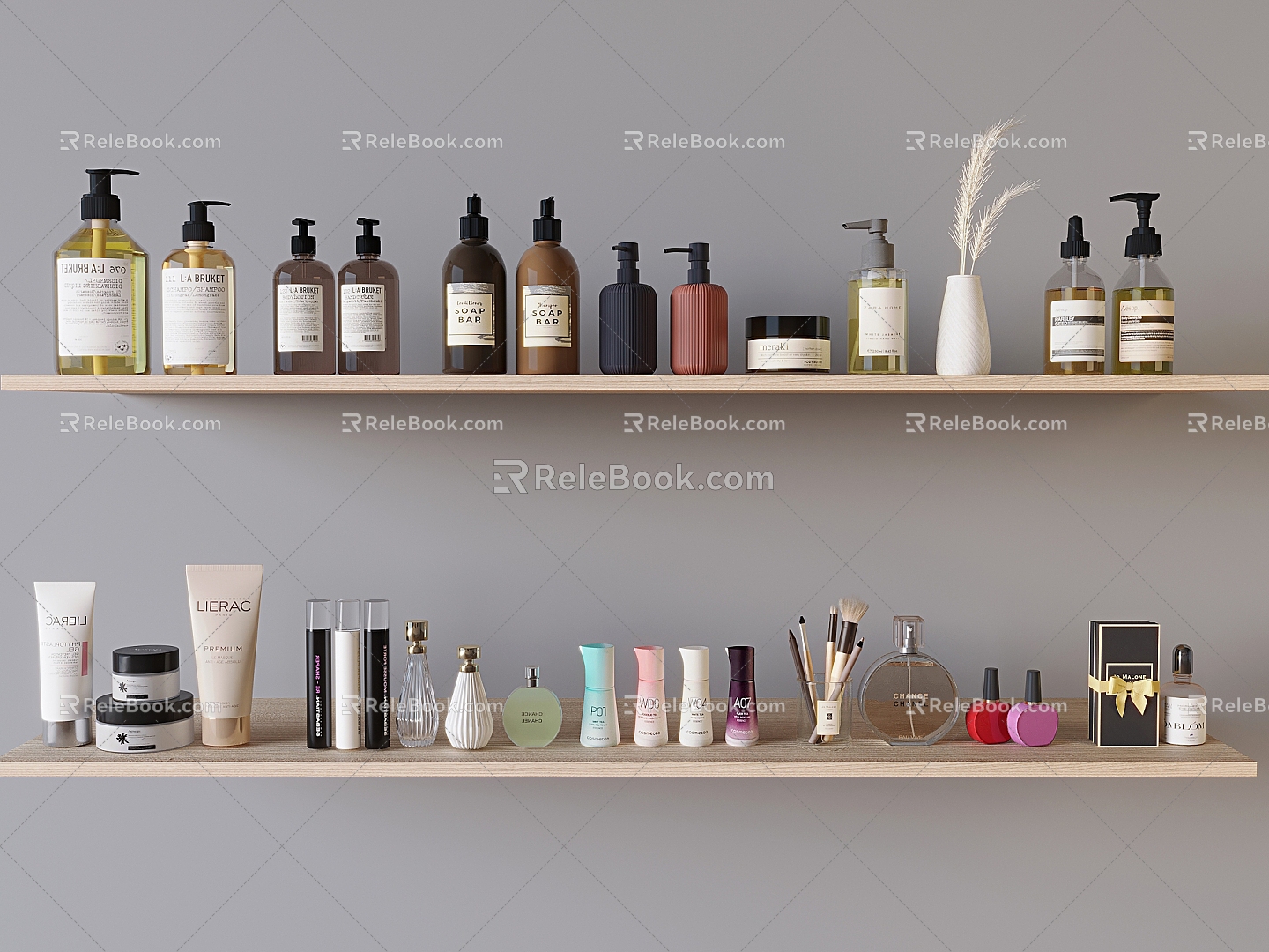 Perfume Cosmetics Skincare Products 3d model