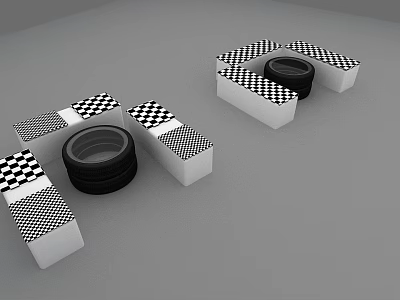 Modern Public Chair Racing Activity Rest Table and Chair 3d model