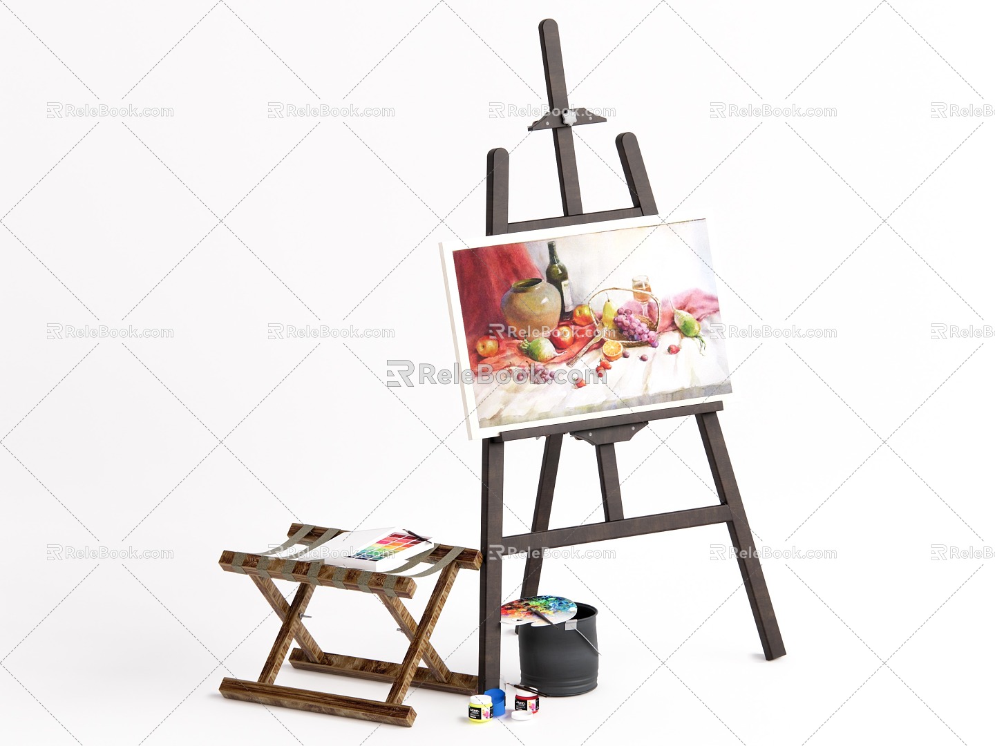 Modern easel 3d model