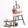 Modern easel 3d model