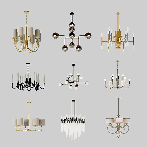 Jane Europe chandelier combination 3d model
