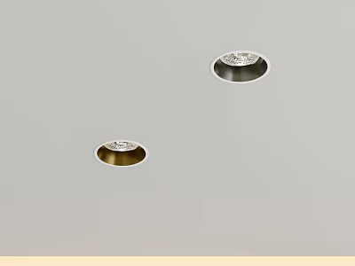 Modern Recessed Downlights Installed in Ceiling for Interior Lighting Design 3d model