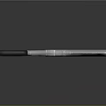Futuristic Gun 3D Model With Silver Black Streamlined Design And Metallic Texture