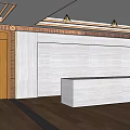 Modern Reception Desk Interior Design With Wooden Walls And Ceiling Lighting Features