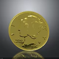 Exquisite Gold Coin Sculpture Engraved With Liberty Head And Inscriptions 2016