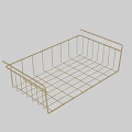 Durable Golden Metal Kitchen Storage Basket For Organizing Utensils And Tools