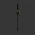 Ornate Fantasy Decorative Knife With Intricate Carvings And Metal Hilt Tassel Details