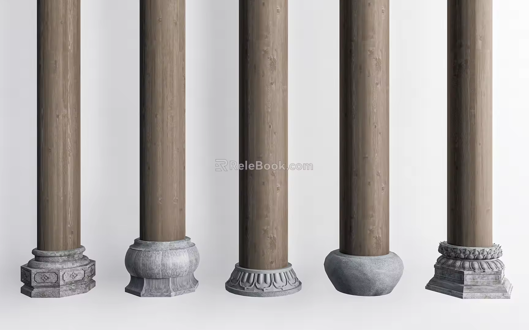 Chinese-style Column Chinese-style Column Foundation Stone Pillar Cornerstone 3d model