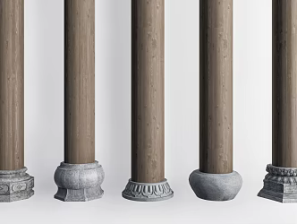 Chinese-style Column Chinese-style Column Foundation Stone Pillar Cornerstone 3d model
