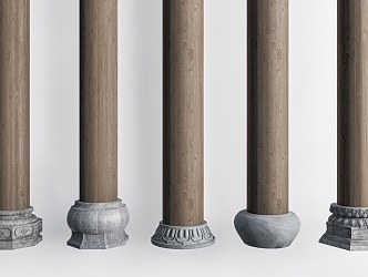 Chinese-style Column Chinese-style Column Foundation Stone Pillar Cornerstone 3d model