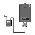 Haier Domestic Gas Water Heater Installed With Gas Meter And Pipes