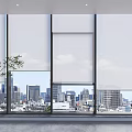 Modern roller shutter office roller shutter floor-to-ceiling window roller shutter roller shutter curtain 3d model