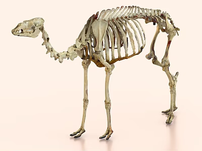 camel fossil camel skeleton 3d model