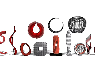 Modern Urban Sculpture 3d model