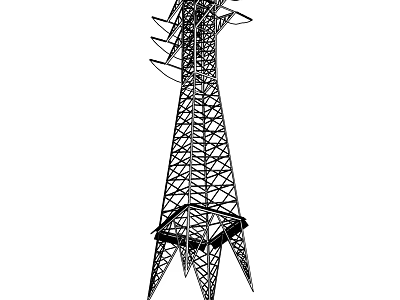 High Strength Industrial Steel Lattice Tower Structure For Power Transmission Networks 3d model