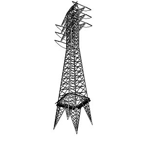 modern electric tower high-voltage electric tower 3d model