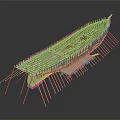 modern ship hull 3d model