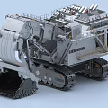 Liebherr Large Tracked Functional Construction Vehicle With Heavy Duty Bucket And Cab